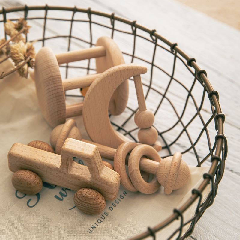 Wooden Rattle Toy Set