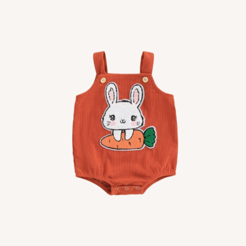 Corduroy Easter Embroidered Romper