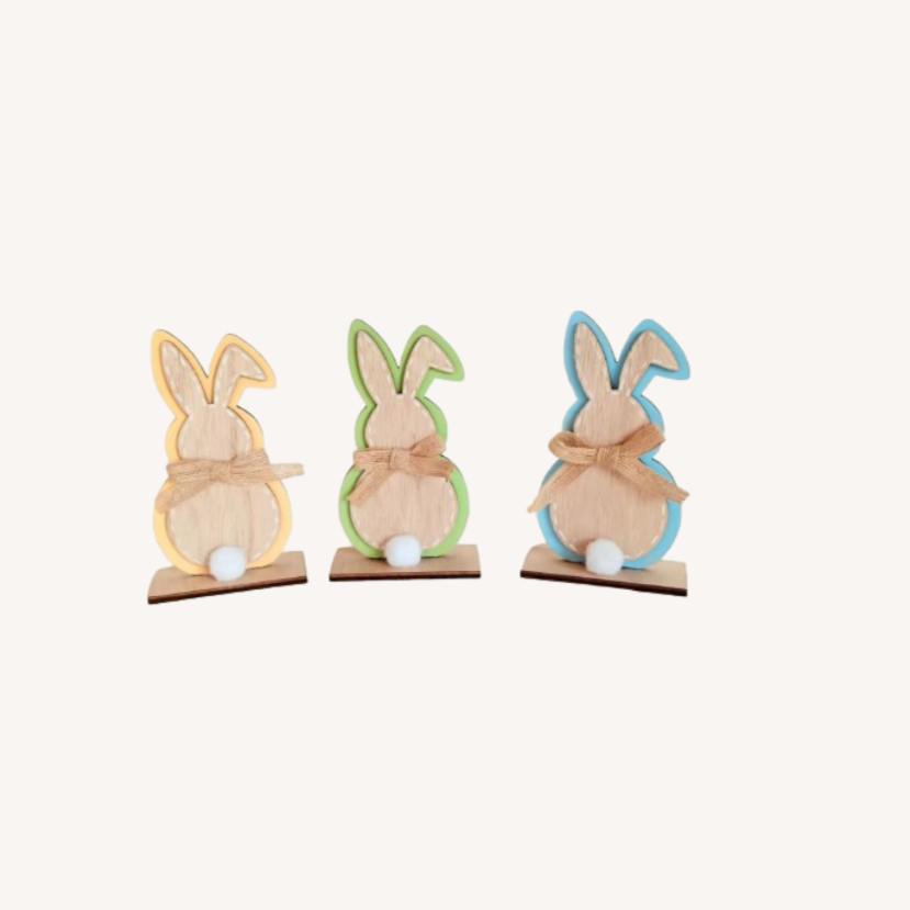 Easter Bunny Wood Decoration