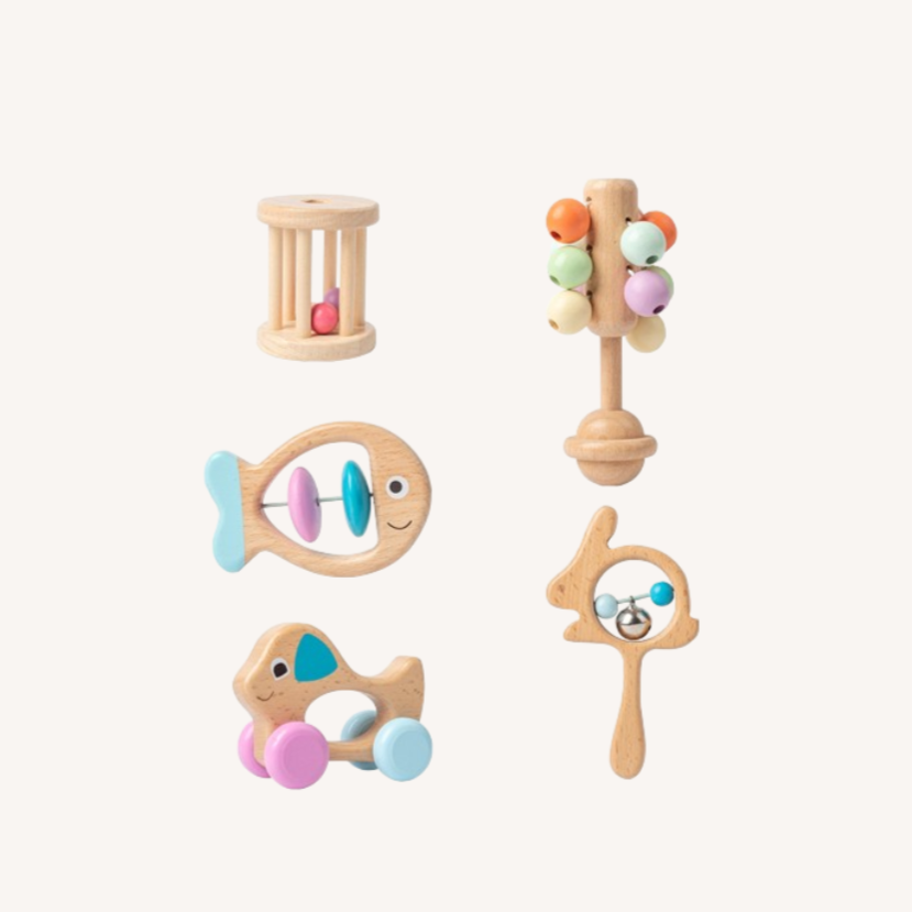 Rainbow Themed Rattle Set