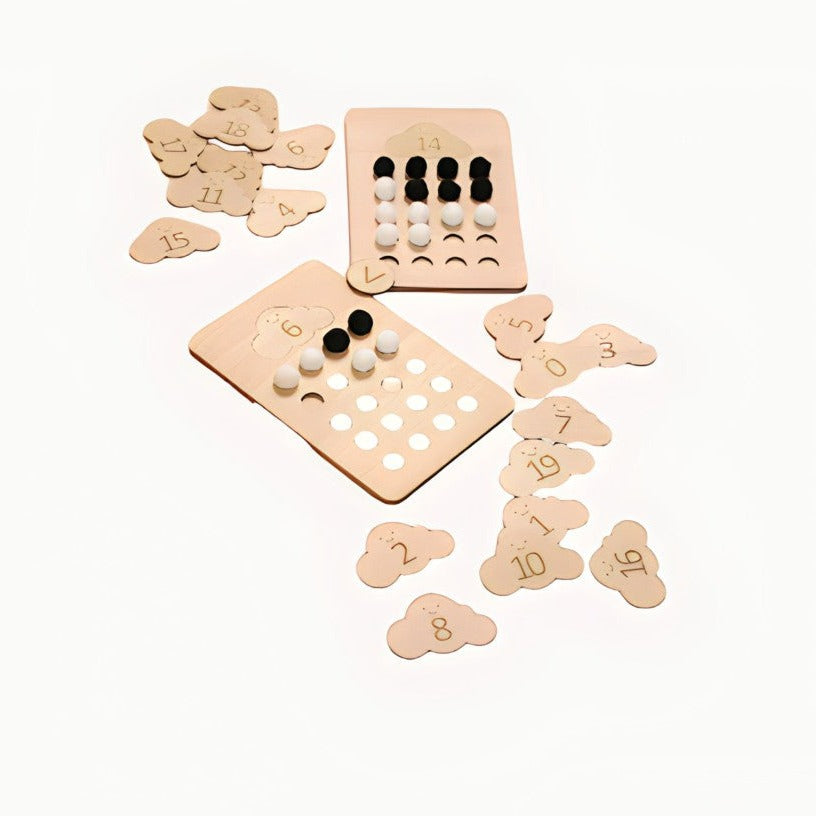 Wooden Cloud Numeracy Puzzle